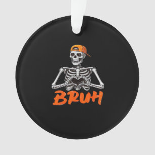 Adorno Bruh Skeleton Hand Heart Costumes Halloween Hombre