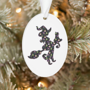 Adorno Brujería Y Gato, Halloween