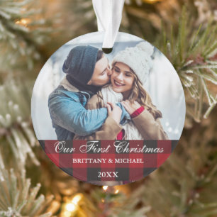 Adorno Búfalo Rojo ponía pareja nuestra primera Navidad