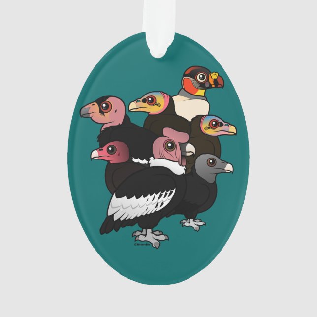 Adorno Buitres de nuevo mundo (Reverso)