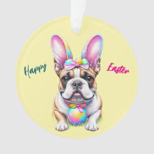 Adorno Bulldog Francés Bunny Pascua Bulldogge