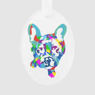 Adorno Bulldog francés de colores