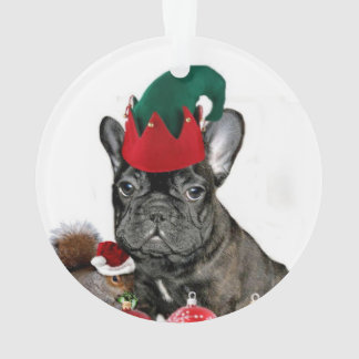 Adorno Bulldog francés del navidad