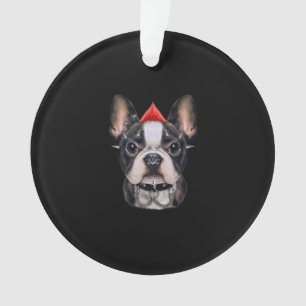 Adorno Bulldog francés lindo en regalo estilo rock Punk