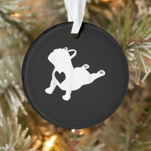 Adorno Bulldog francés Yoga Pose Love Heart Gift