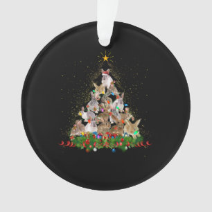 Adorno Bunny Gift Hermoso árbol de Navidad conejo cone