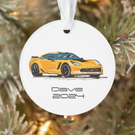 Adorno C7 Corvette Naranja de coche deportivo paro de man