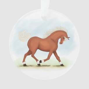 Adorno Caballo de acedera con manchas y calcetines ecuest