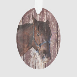 Adorno Caballo marrón mirándome con los ojos