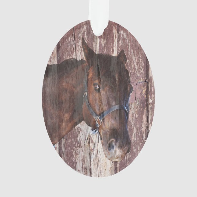 Adorno Caballo marrón mirándome con los ojos (Reverso)