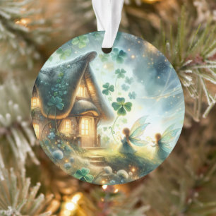 Adorno Cabaña de Hadas del Trébol Brillante