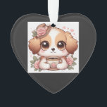 Adorno Cachorro Antiguo con Té<br><div class="desc">Cachorro Antiguo con Té</div>