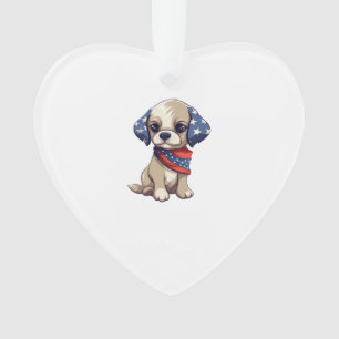 Adorno Cachorro Patriota - Estilo 9