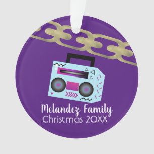 Adorno Cadena de Relieve metalizado de caja de Hip Hop Bo