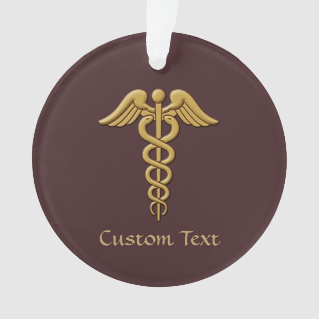 Adorno Caduceus dorado (Anverso)