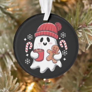 Adorno Café helado de Navidad fantasma lindo retro café d