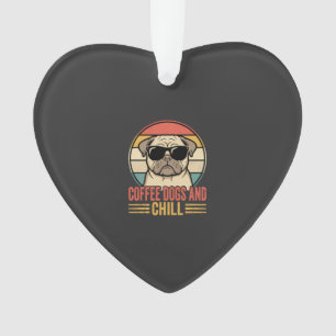 Adorno Café Perros y Pug Retro Chill