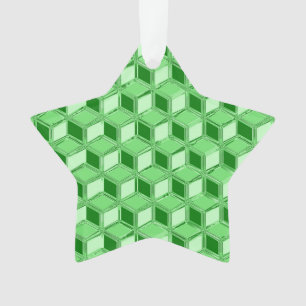 Adorno Cajas cromadas 3-d - verde esmeralda