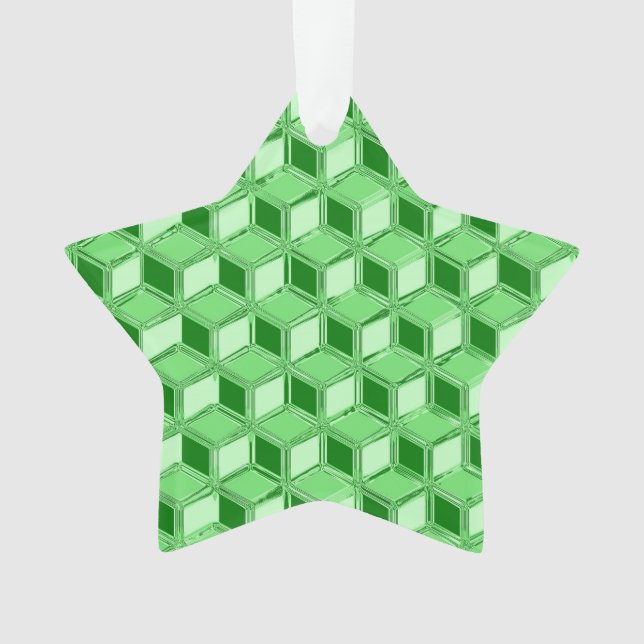 Adorno Cajas cromadas 3-d - verde esmeralda (Anverso)