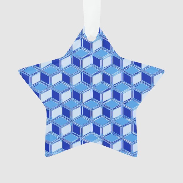 Adorno Cajas cromadas 3d - azul cobalto (Anverso)