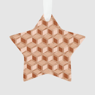 Adorno Cajas cromadas 3d - de color cobre