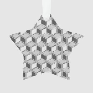 Adorno Cajas cromadas 3d - gris plateado
