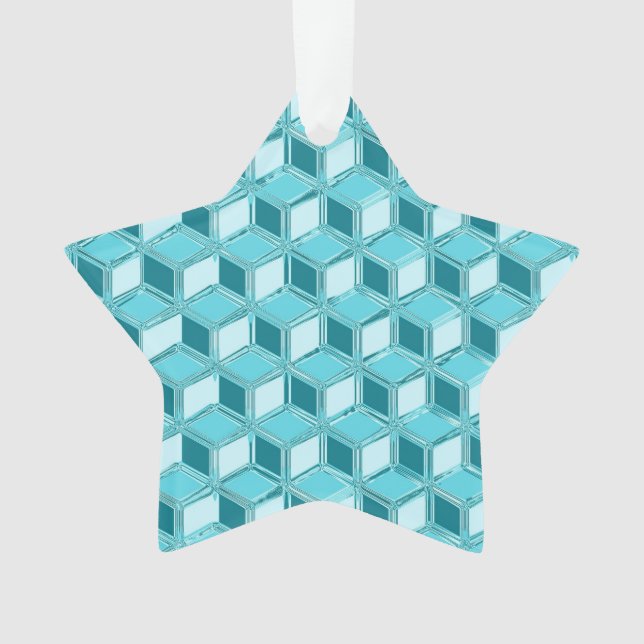 Adorno Cajas cromadas 3d - turquesa / aqua (Anverso)