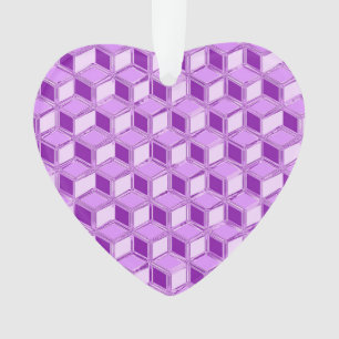 Adorno Cajas cromadas 3d - violeta violeta