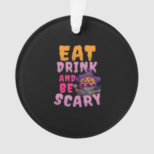 Adorno Calabaza de Halloween Come Bebe Sé Espantoso