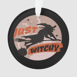 Adorno Calabaza de Halloween de Witch Broomstick