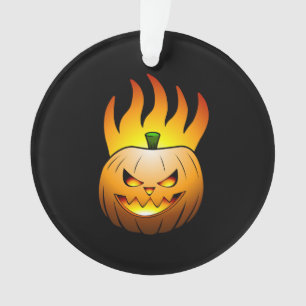 Adorno Calabaza de Halloween Jack O'lantern en llamas