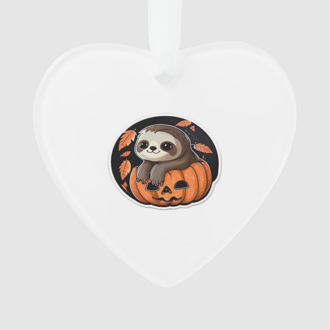 Adorno calabaza lenta Halloween pegatina camiseta sobredi (Anverso)