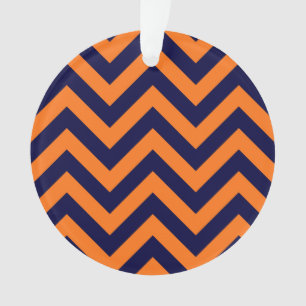 Adorno Calabaza, Navy Blue Gran Chevron ZigZag Patrón