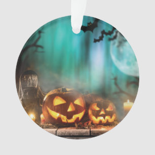 Adorno Calabazas y murciélagos de Halloween