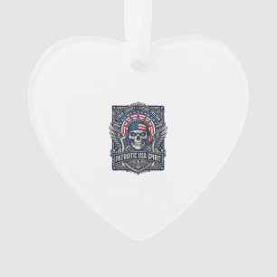 Adorno Calavera de la libertad cibernética patriótica Fut