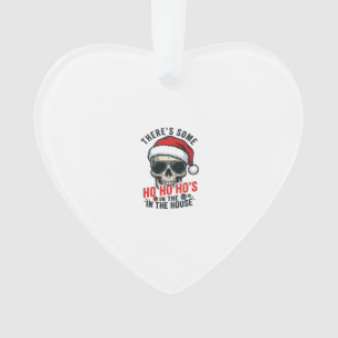 Adorno Calavera de Navidad Ho Ho Ho Humor Diseño