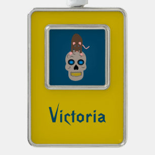 Adorno Calavera gótica y Personalizado de Rat Halloween