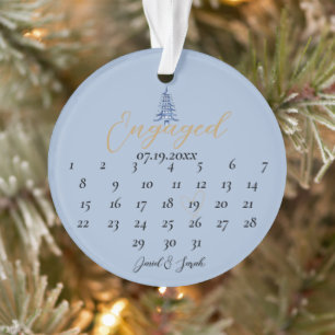 Adorno Calendario de compromiso de árbol de Navidad de la