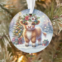 Adorno Calf with Holly Crown & Tree Glow