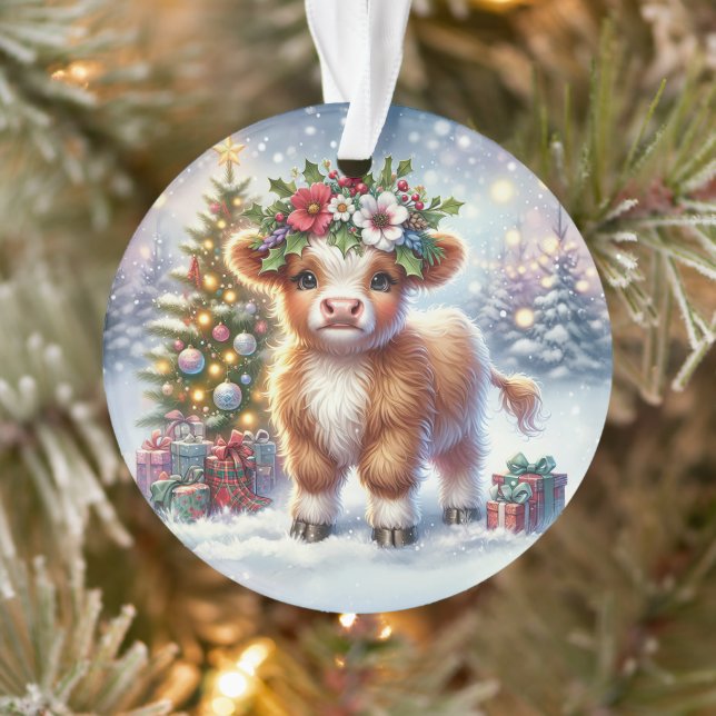Adorno Calf with Holly Crown & Tree Glow (Árbol)