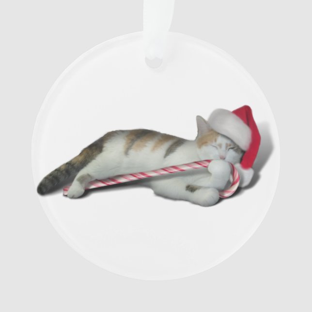 Adorno Cali, los Navidades Candy Cane Kitty (Anverso)