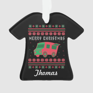 Adorno Camión de comida personalizado Navidades feos su