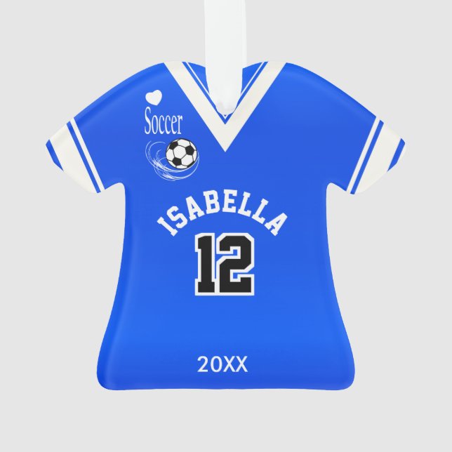 Adorno Camisa de fútbol azul real (Reverso)