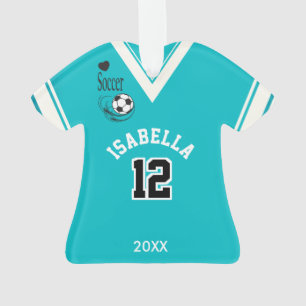 Adorno Camisa de fútbol verde azulada