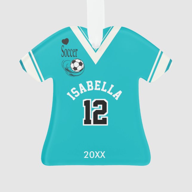 Adorno Camisa de fútbol verde azulada (Reverso)