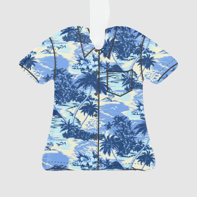 Adorno Camisa de hawaiana escénica de la isla hawaiana de (Anverso)
