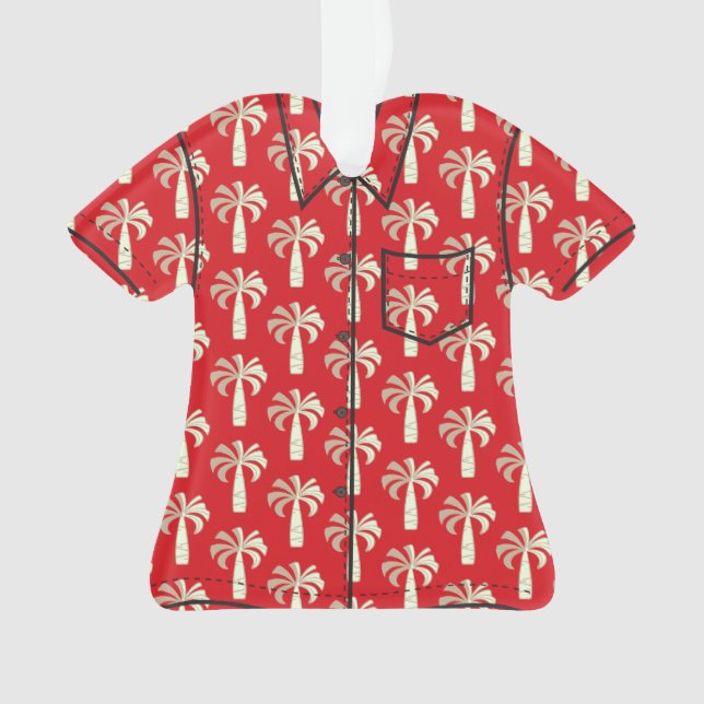 Adorno Camisa de hawaiana hawaiana de la palmera del (Anverso)