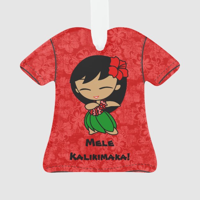 Adorno Camisa de hawaiana hawaiana de Mele Kalikimaka de (Reverso)