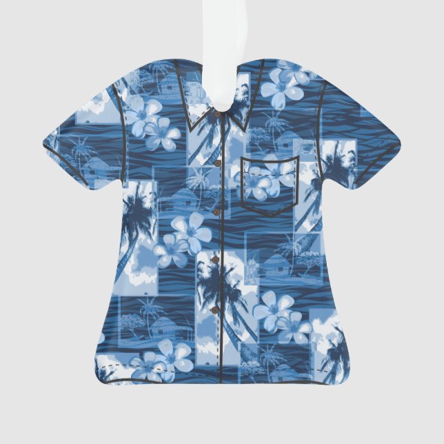 Adorno Camisa de hawaiana hawaiana del Plumeria de la (Anverso)