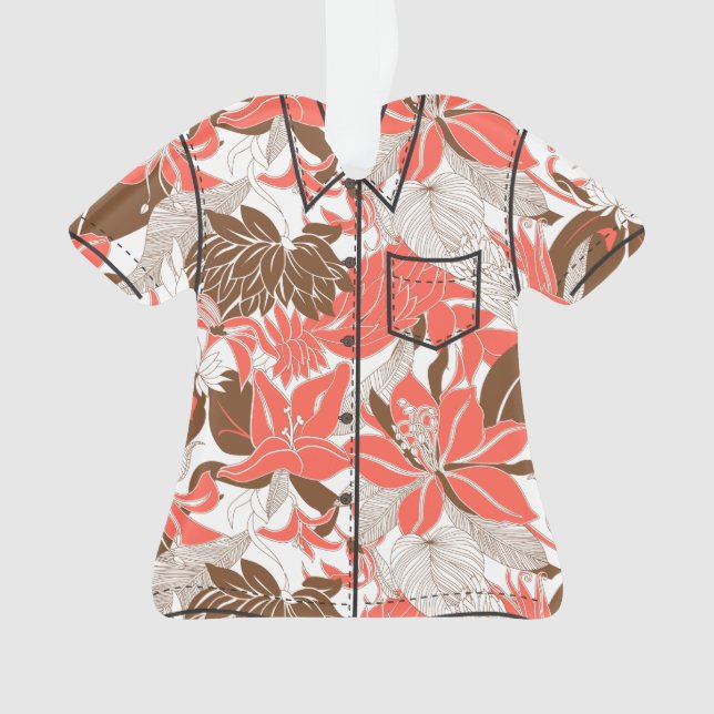 Adorno Camisa de hawaiana tropical del Protea del lirio (Anverso)